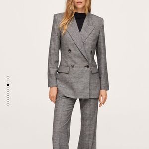 Mango 2 Piece Suit Check Wool